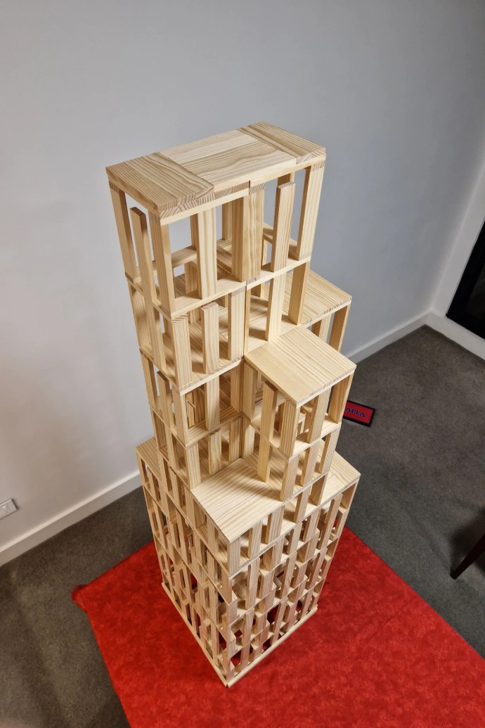 Willis Tower Chicago wooden skyscraper build kapla planks