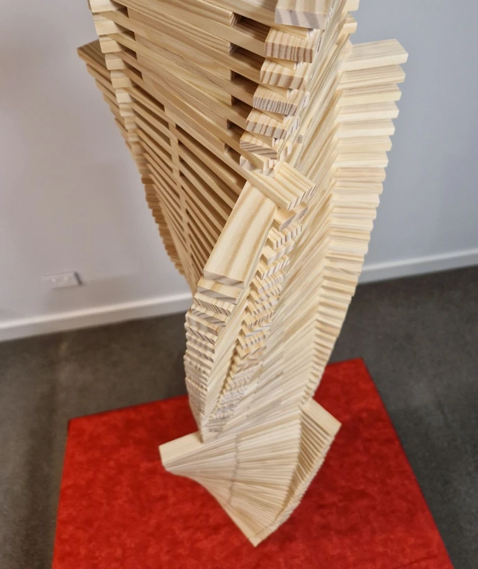 Shanghai triangular tower in kapla - China