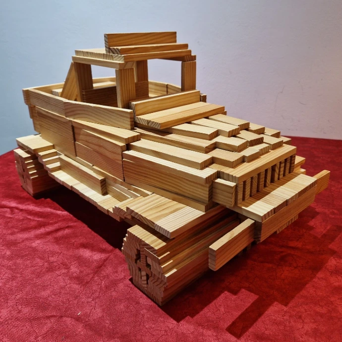 jeep in kapla planks