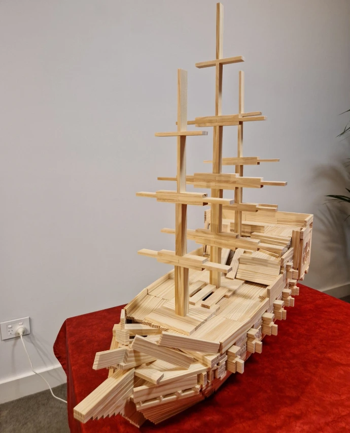 Pirate ship in kapla planks