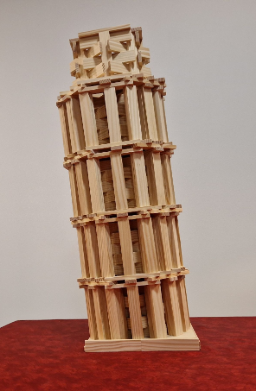 Kapla model of the Leaning Tower of Pisa