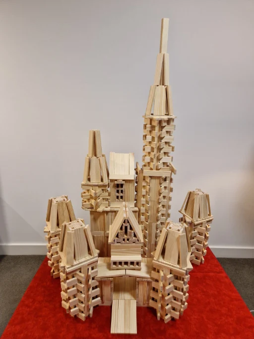 Disney castle made with Kapla wooden planks