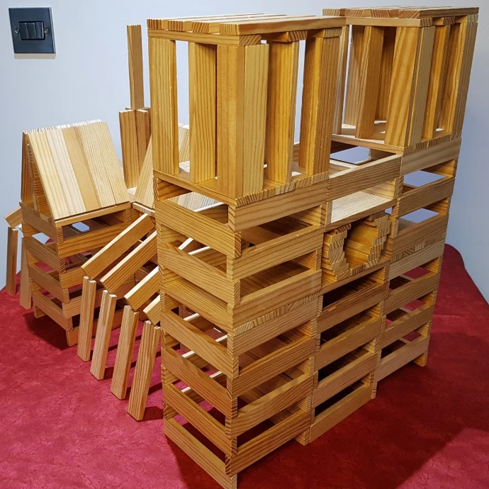 Alternate Notre-Dame Cathedral wooden model – creative Kapla plank build