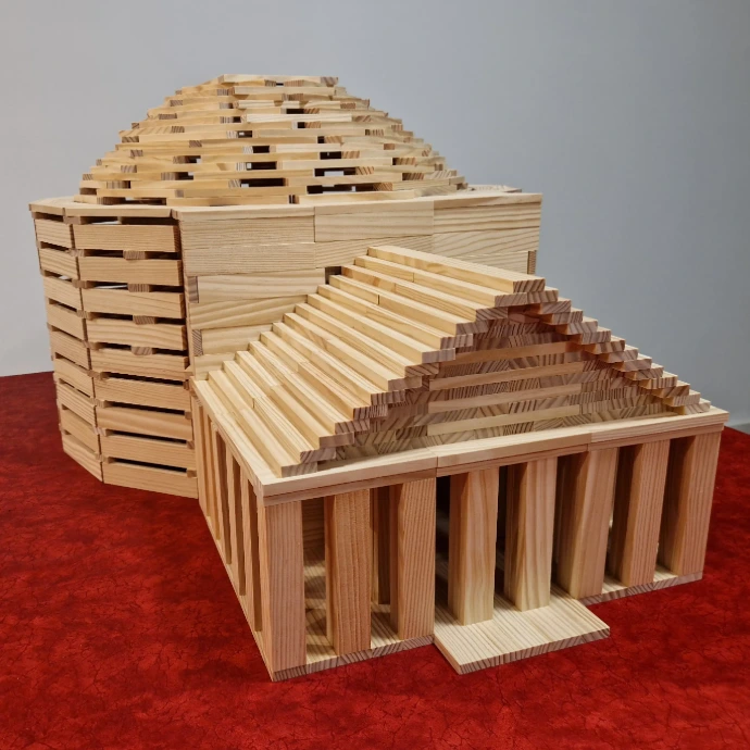 Roman-Pantheon-kapla-planks-model