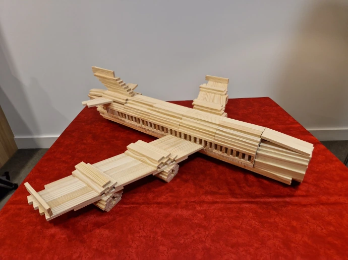 Plane-A380-kapla-planks-model