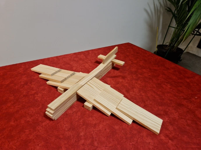 Simple-plane-kapla-planks-model
