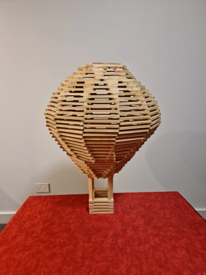 Hot-air-balloon-kapla-planks-model