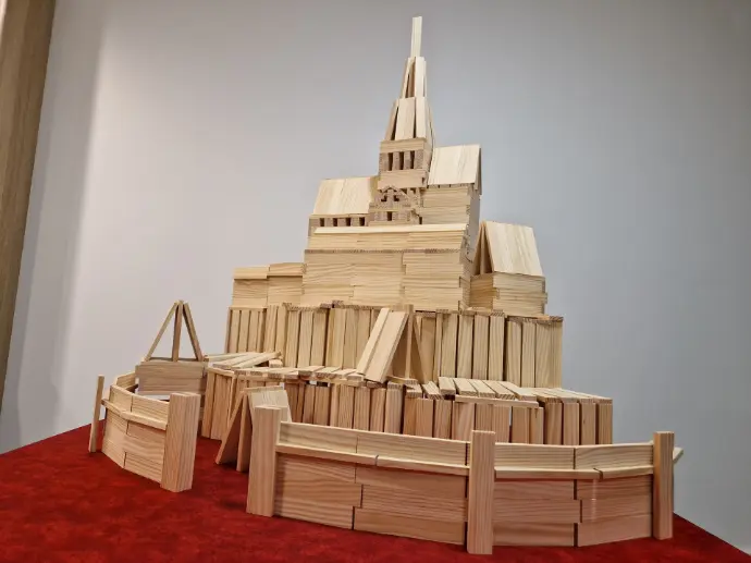 Kapla wooden replica of Mont-Saint-Michel France